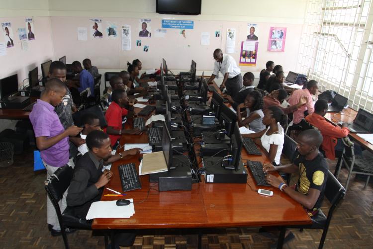 SOJMC Students using computers